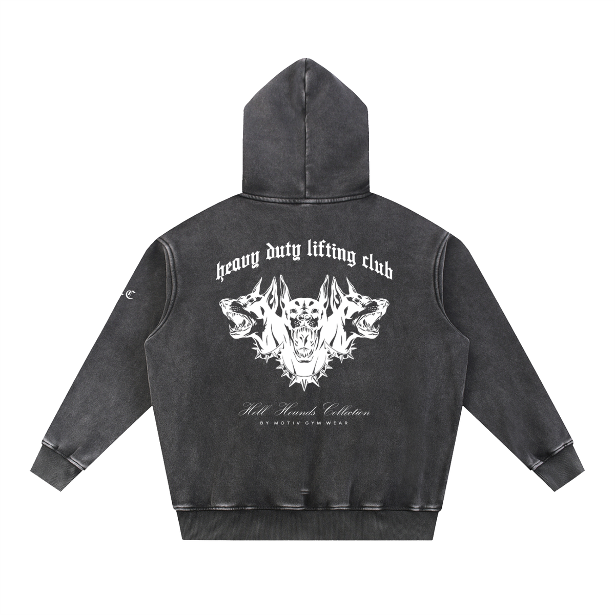 The Hell Hounds Snow Wash Hoodie - Black