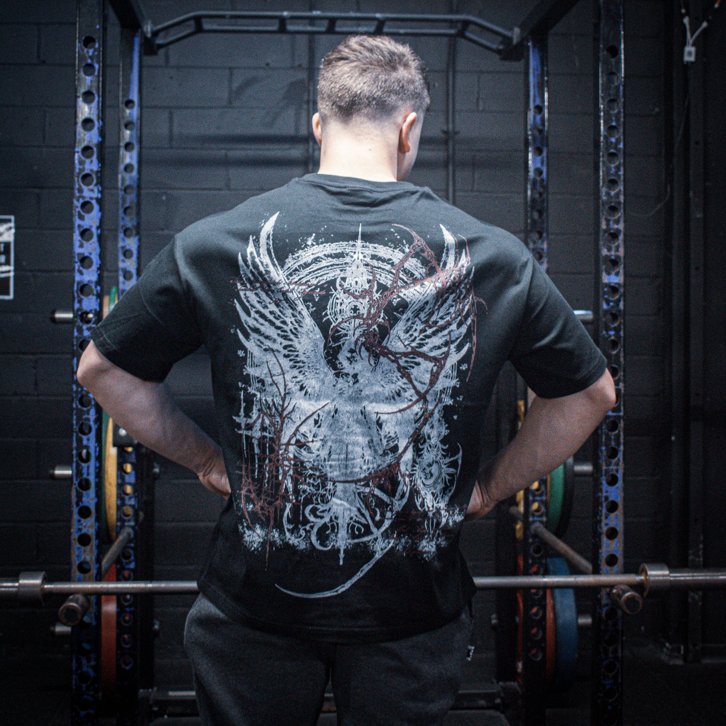 ANGEL OF GLORY OVERSIZED TEE - BLACK