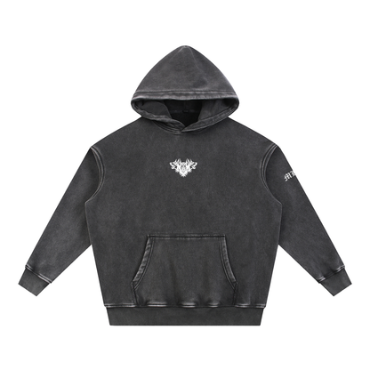The Hell Hounds Snow Wash Hoodie - Black