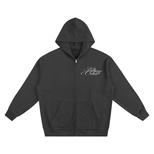 Signature Heavyweight Zip-up Hoodie - Black