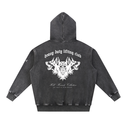 The Hell Hounds Snow Wash Hoodie - Black