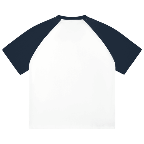 A New Era Colour-Blocked Raglan Sleeve T-shirt - Navy Blue + White