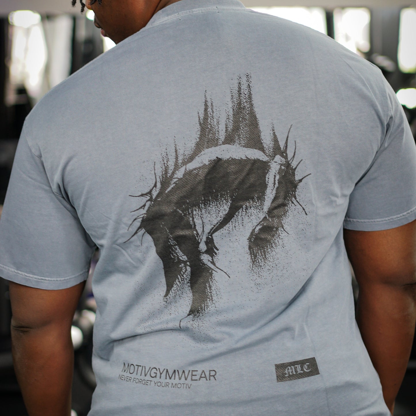 THE 'RESISTANCE' GRAPHIC TEE - GRAY BLUE
