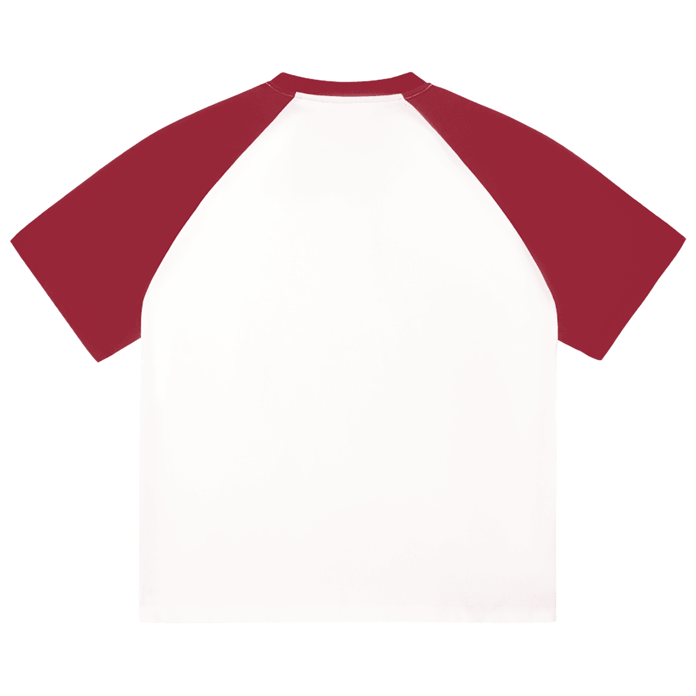 A New Era Colour-Blocked Raglan Sleeve T-shirt - Burgundy + White