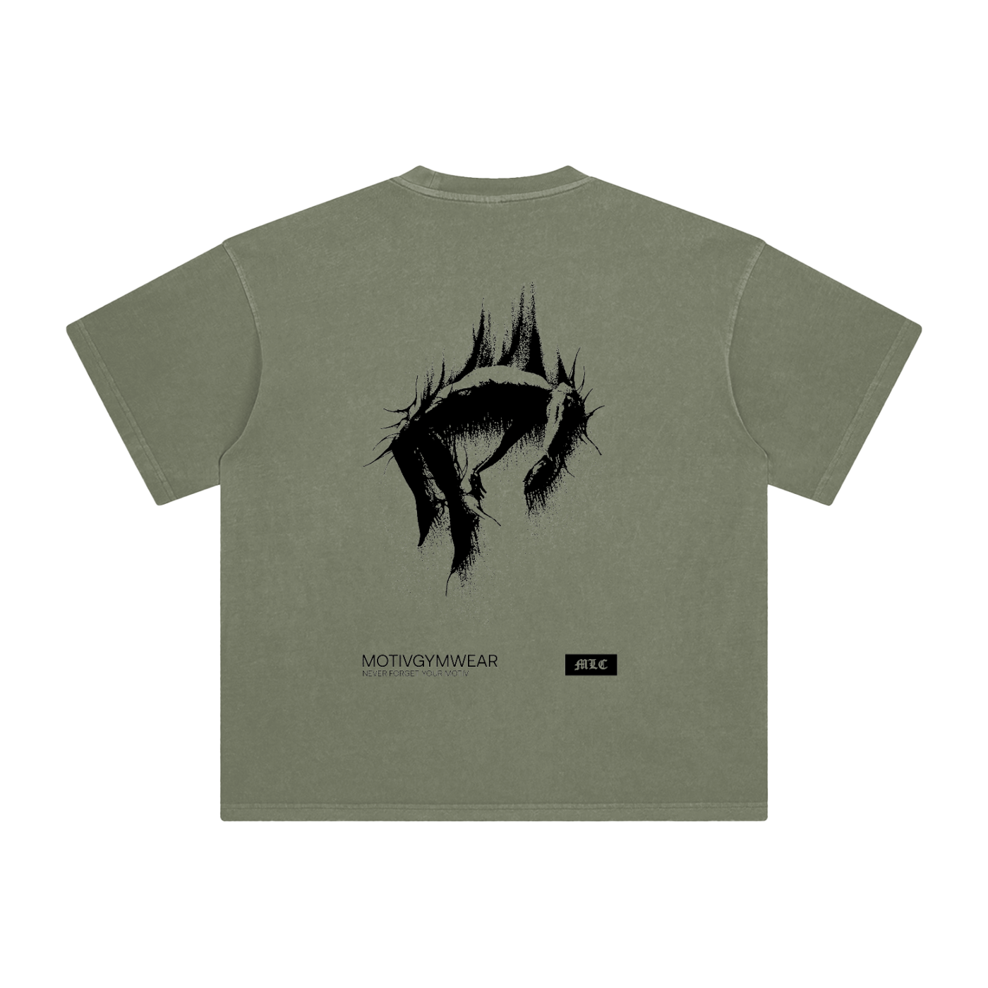THE 'RESISTANCE' GRAPHIC TEE - GRAY GREEN