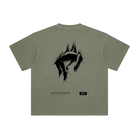 THE 'RESISTANCE' GRAPHIC TEE - GRAY GREEN