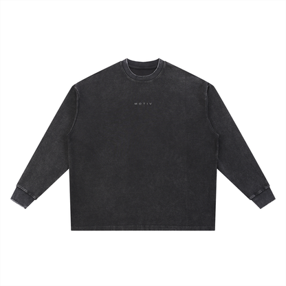The Angel of Glory Waffle Long Sleeve - Mineral Wash